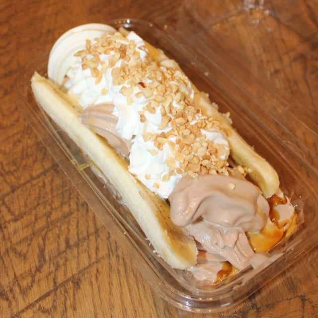 Soft Serve Banana Split.