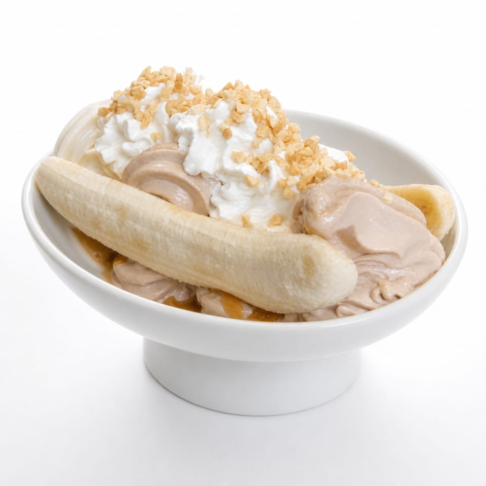 Soft Serve Banana Split.